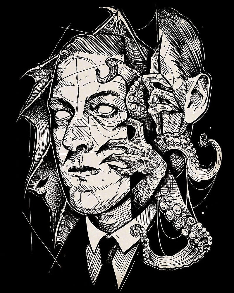 H P Lovecraft, cthulhu, escritor, HD phone wallpaper