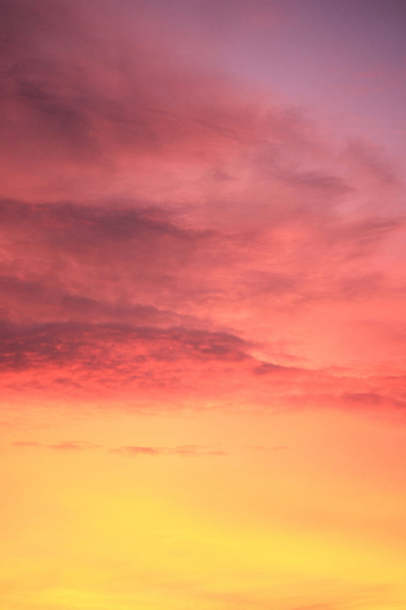 sky, clouds, dusk, evening, HD phone wallpaper