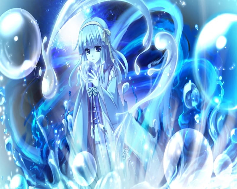Elemental anime elf deity Stock Illustration | Adobe Stock