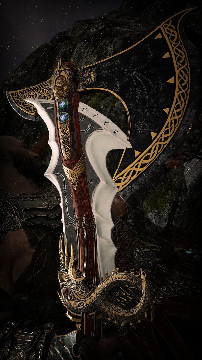 A God's Weapon. Kratos desenho, PapÃ©is de parede de jogos, Mitologia nÃ³rdica, Blades of Chaos, HD phone wallpaper