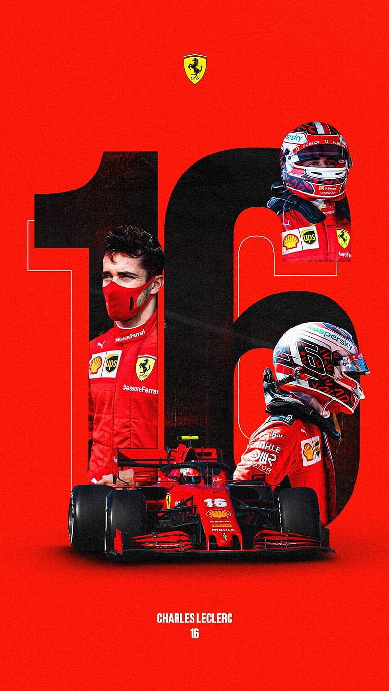 Charles Leclerc, 16, car, driver, f1, ferrari, formula, formula 1, italy, monaco, red, HD phone wallpaper