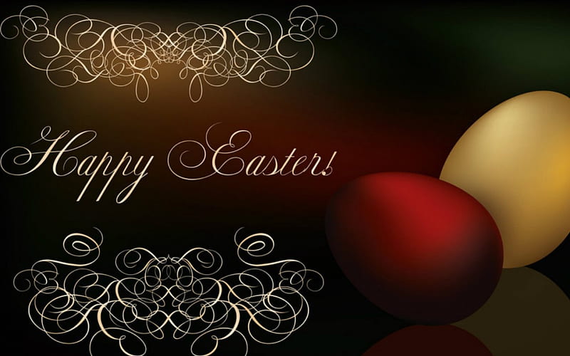 Happy Easter, eggs, art, Easter, 3d, HD wallpaper | Peakpx