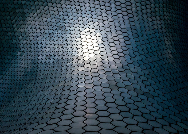 surface, honeycomb, hexagon, fragments, HD wallpaper