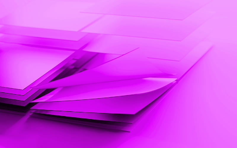Windows purple logo, Windows glass logo, Windows emblem, purple background, 3d Windows logo, Windows, HD wallpaper