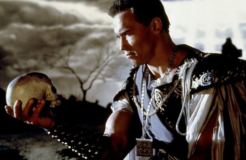 Arnold Schwarzenegger, cool, hamlet, skull, HD wallpaper