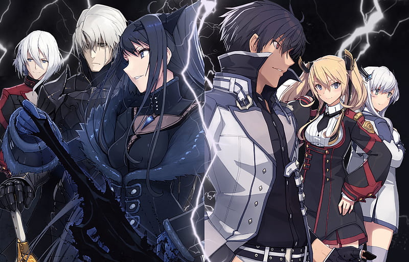 The Misfit of Demon King Academy II Maou Gakuin no Futekigousha Cool Black  and White Silhouette Anime Characters : Anos Voldigoad with His Japanese