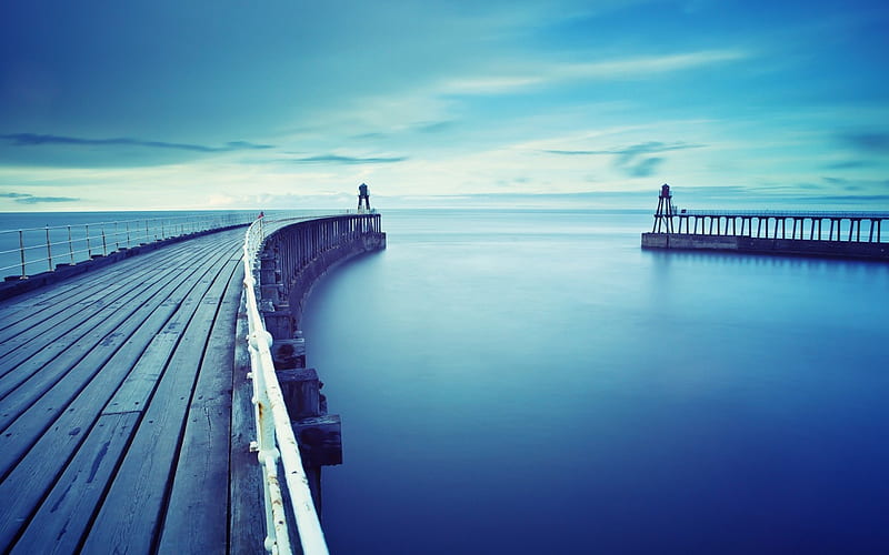 Blue Docks Oceans Piers Nature Docks Sea Blue Hd Wallpaper Peakpx