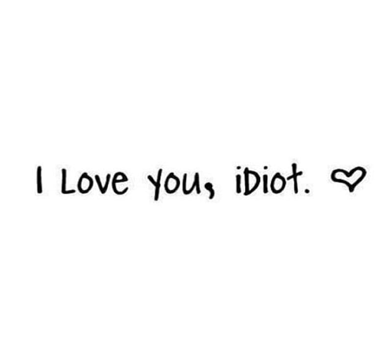 I Love You Idiot, sayings, HD wallpaper | Peakpx