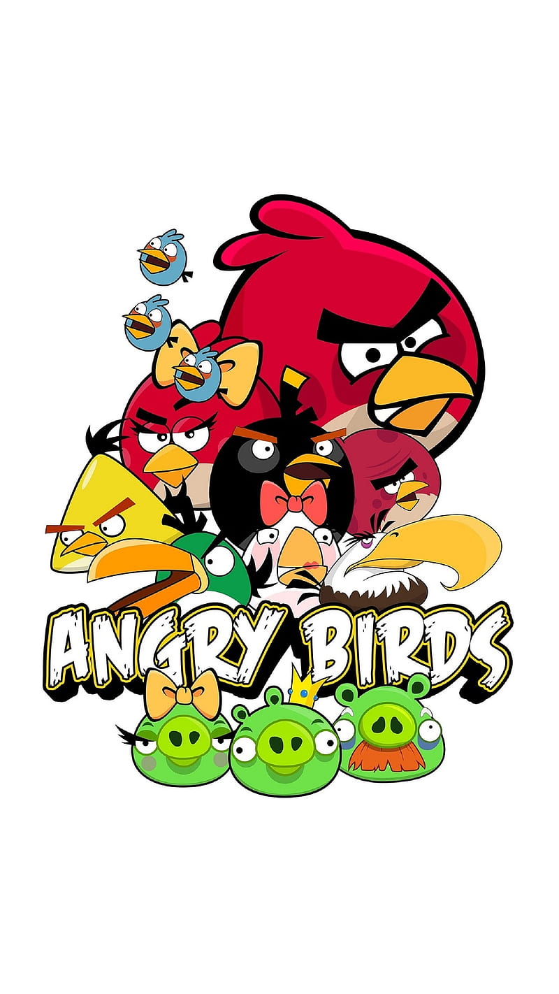 Angry Birds, cartoons, HD phone wallpaper