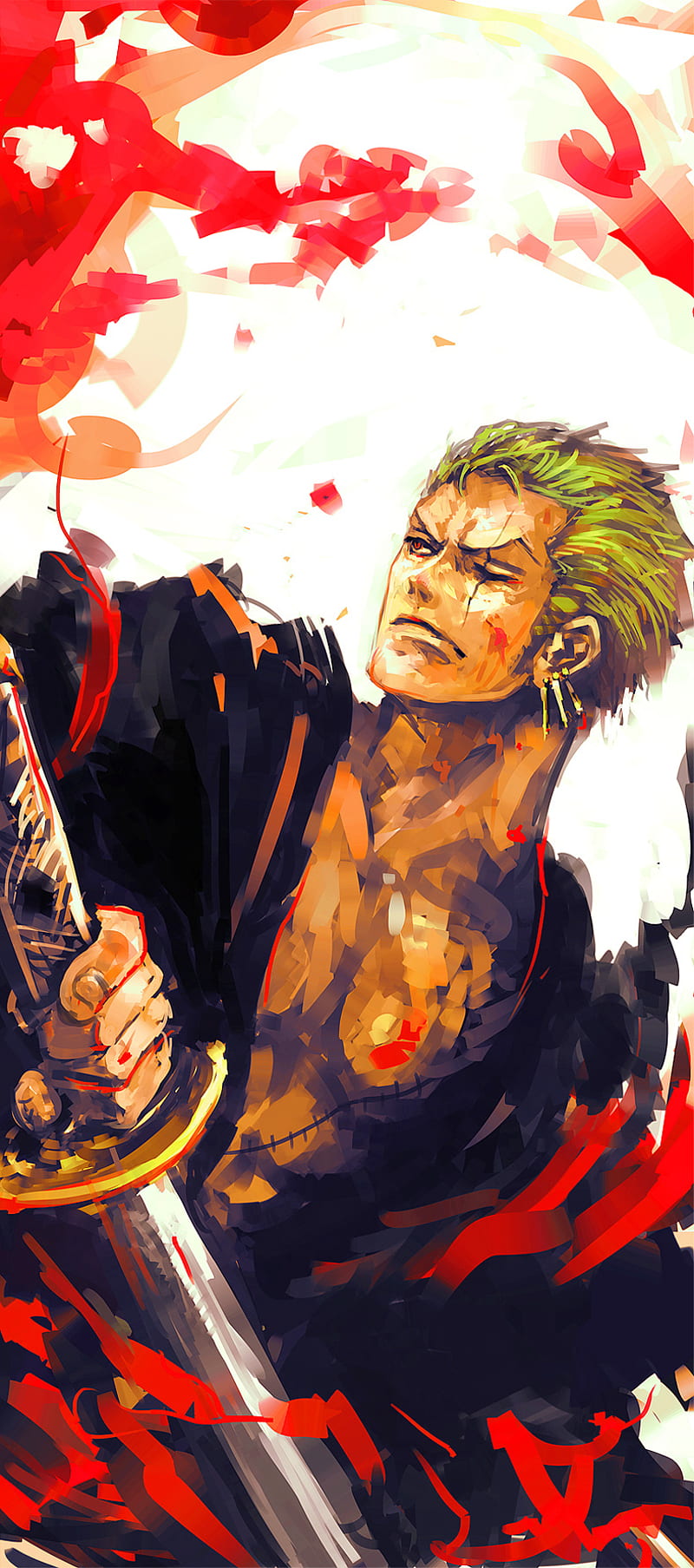 One piece, anime, zoro, HD phone wallpaper