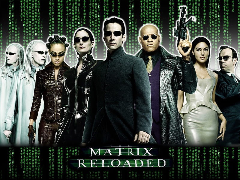 matrix reloaded, albinos, morphius, neo, trinity, agent smith, HD wallpaper