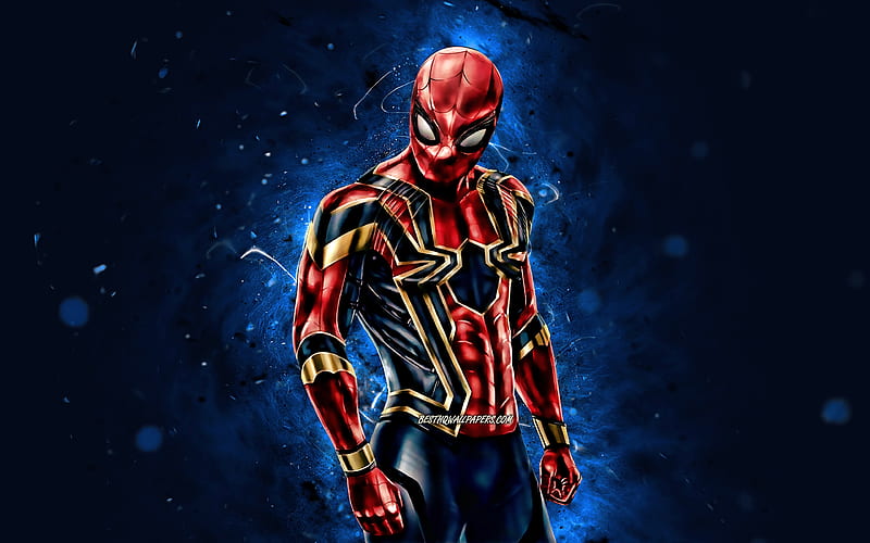Neon iron spider man Wallpapers Download | MobCup
