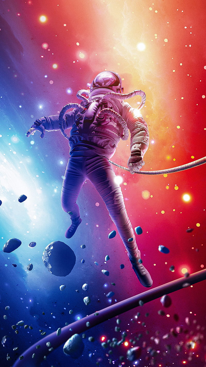HD wallpaper astronaut galaxy stars nebula space suit colorful   Wallpaper Flare