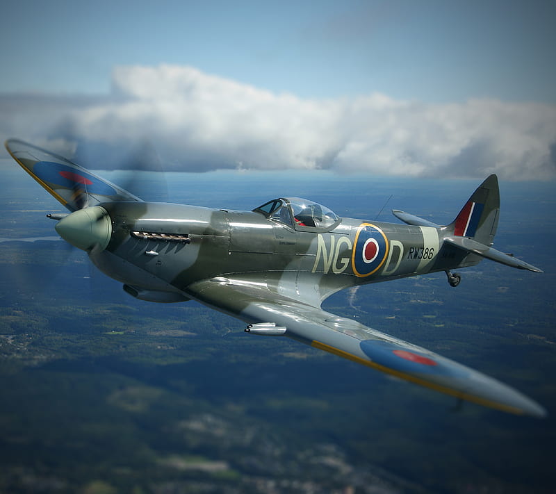 Spitfire, aircraft, great britain, history, raf, uk, guerra, ww ii, HD wallpaper