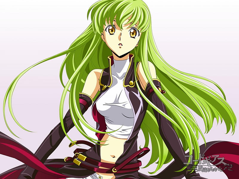 C.C, code geass, cool, anime girl, cc, HD wallpaper