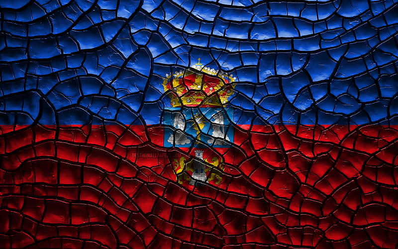 Flag of Lugo spanish provinces, cracked soil, Spain, Lugo flag, 3D art, Lugo, Provinces of Spain, administrative districts, Lugo 3D flag, Europe, HD wallpaper