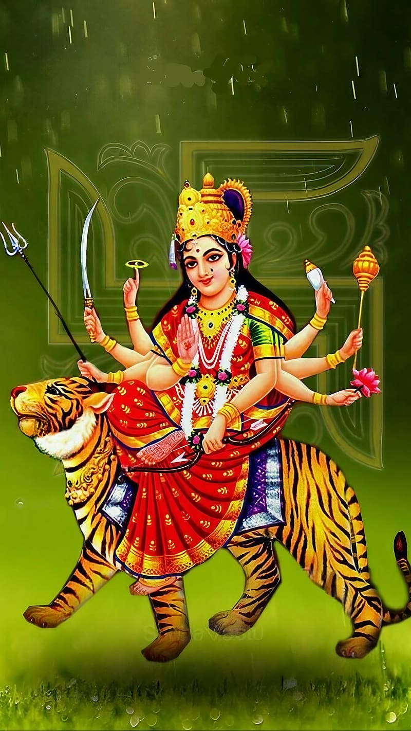 Navratri Mata Rani, goddess durga, lord, god, bhakti, devtional, HD phone wallpaper