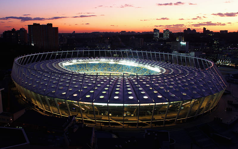 Olympic Stadium, Kiev, Ukraine, football stadium sports arena, 2018, UEFA Champions League Final, Olimpiyskiy National Sports Complex, HD wallpaper
