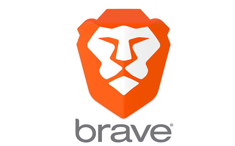 Brave browser, Brave, white, browser, lion, HD wallpaper