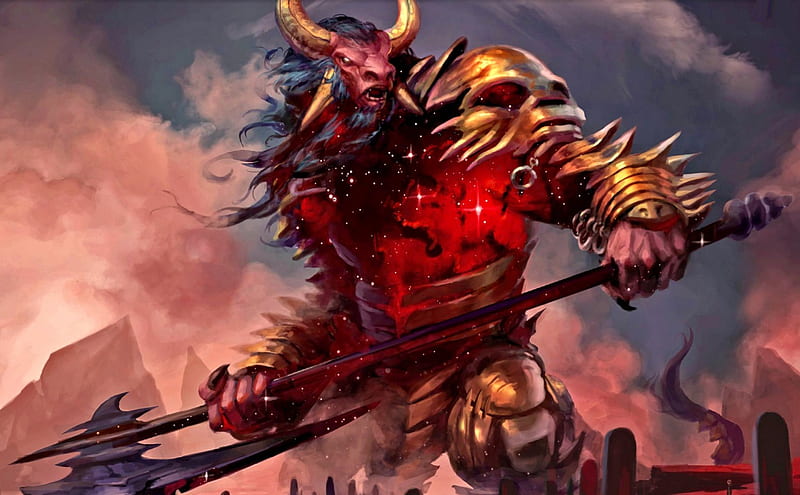 Lord of Slaughter, fantasy, magic, MTG, dark, HD wallpaper