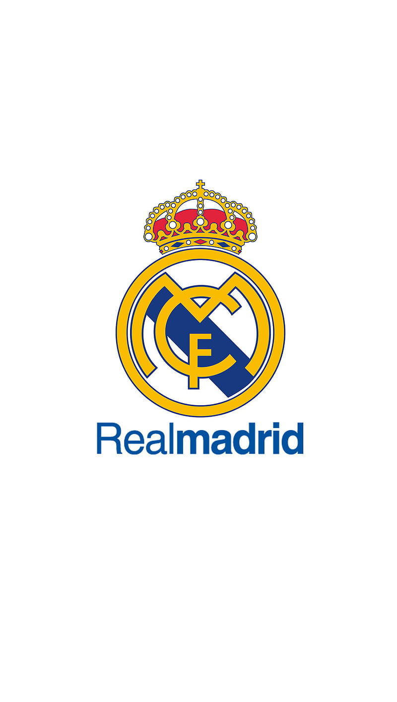 REAL MADRID RM, football, logo, soccer, team, white, HD phone wallpaper