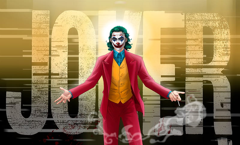 Joker Smoker art, joker-movie, joker, superheroes, supervillain, HD wallpaper