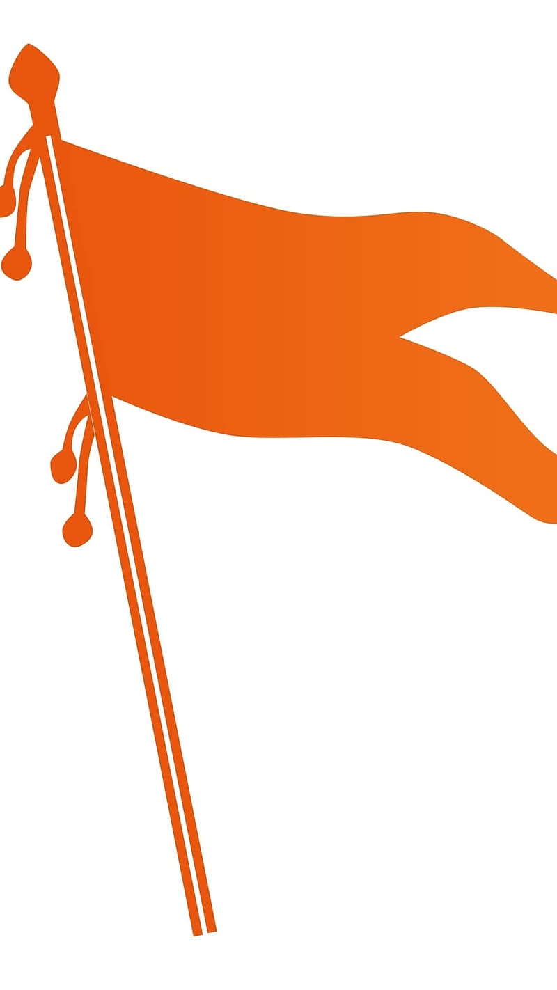 Bhagwa Flag, White Background, orange flag, HD phone wallpaper