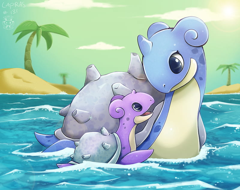 lapras, pokemon, water, cute, Anime, HD wallpaper