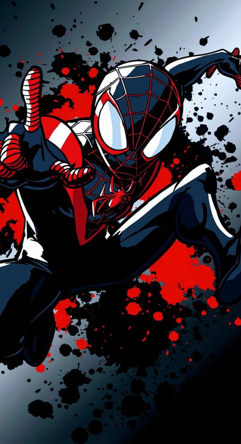 Ultimate Spider-Man, ultimate spiderman, spiderman, miles morales, marvel,  art, HD phone wallpaper | Peakpx