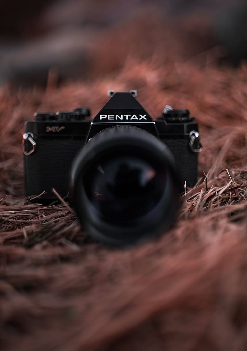 Black Pentax Camera, HD phone wallpaper