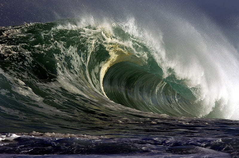 Formidable wave, Fearsome, Daunting, Frightening, Awesome, HD wallpaper
