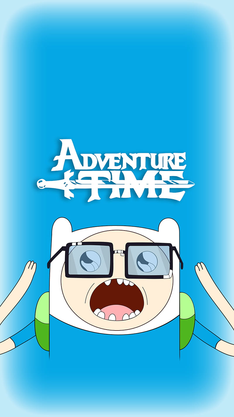 Adventure Time Finn, blue, cartoon, cute, HD phone wallpaper
