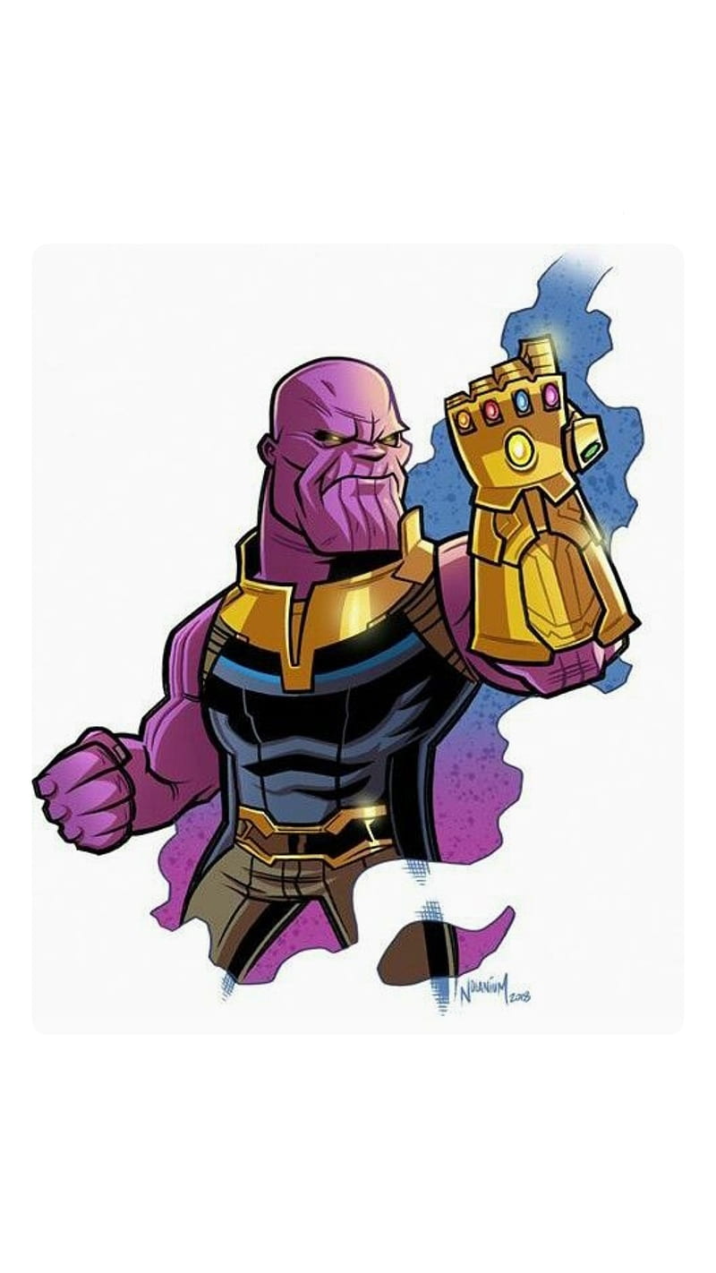 Thanos -infinity war, avenger, captain america, cartoon, hulk, infinity,  iron man, HD phone wallpaper | Peakpx
