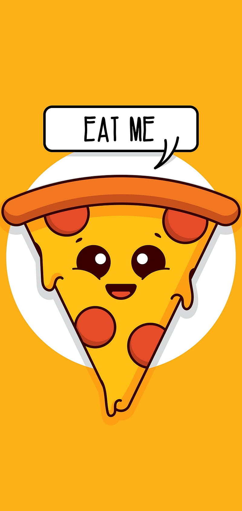 Eat Me, cartoon, cute, food, pizza, silly, HD phone wallpaper | Peakpx