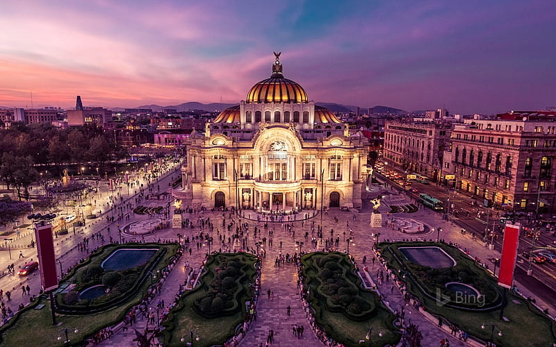 Palacio de Bellas Artes in Mexico City-2017 Bing, HD wallpaper
