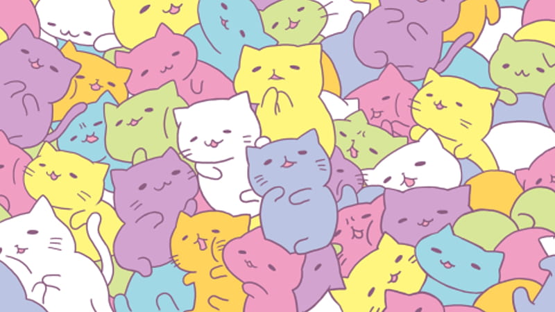 Kawaii Cats, CUTE, ANIMALS, Kawaii, CATS, HD wallpaper | Peakpx