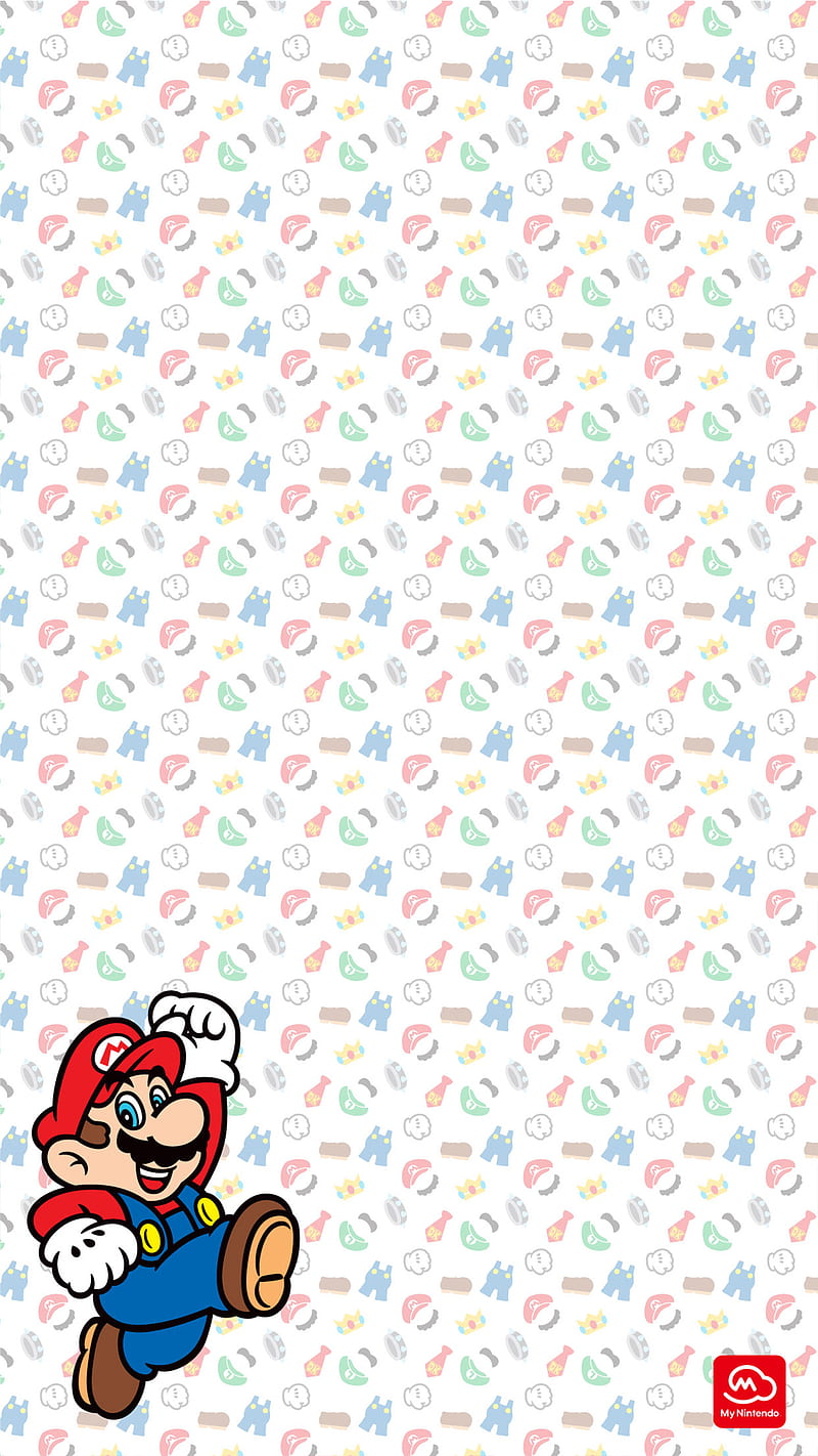 MN Mario Pattern, games, nintendo, super mario bros, HD phone wallpaper