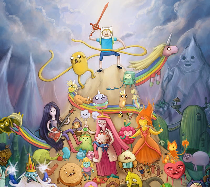 Adventure Time, cartoon, cast, finn, jake, network, HD wallpaper | Peakpx