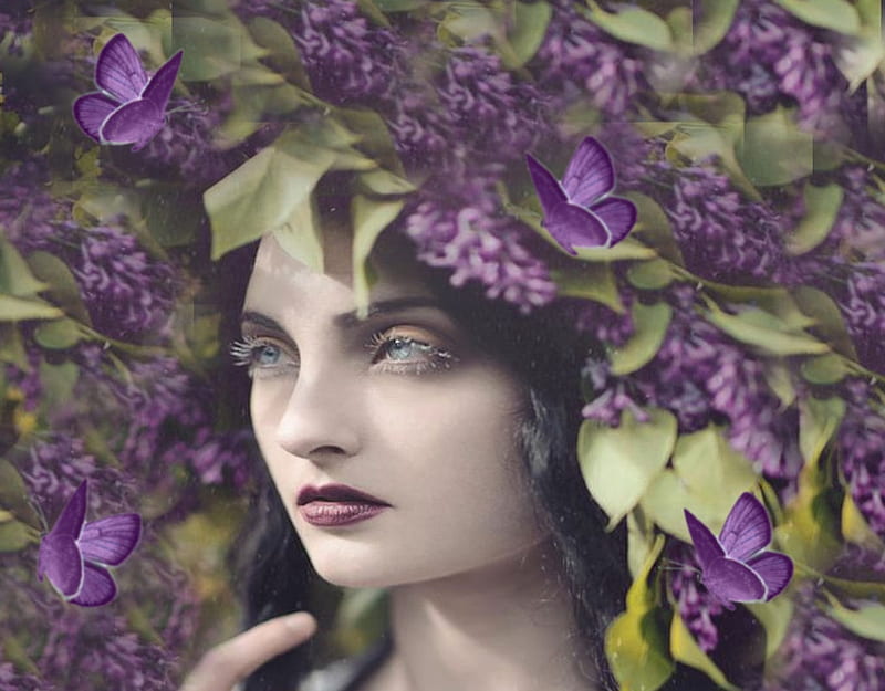 Ethereal Lilac Beauty, women are special, lips nails eyes hair art ...