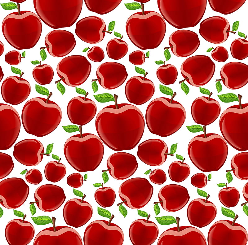 Pattern, white, red, autumn, texture, fruit, apple, mar, toamna, HD wallpaper