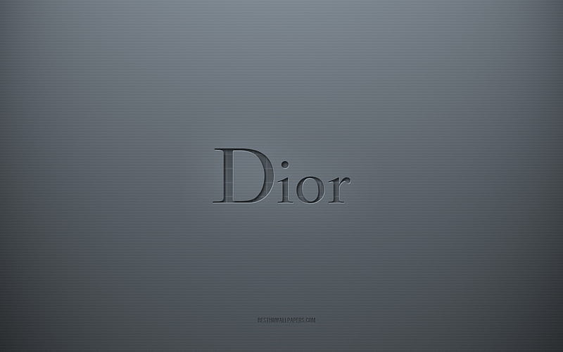 Dior logo, gray creative background, Dior emblem, gray paper texture, Dior,  gray background, HD wallpaper | Peakpx