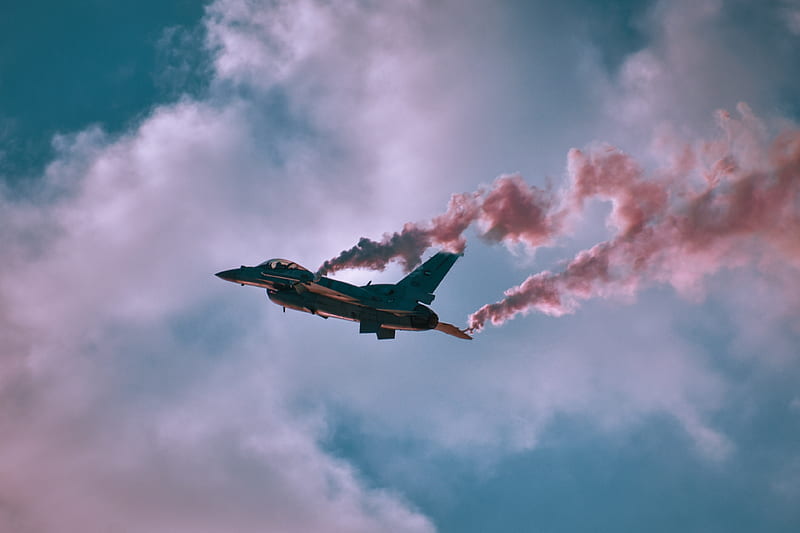 Airshow, pink, aircraft, HD wallpaper