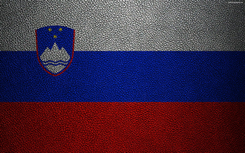 Flag of Slovenia leather texture, Slovenian flag, Europe, flags of Europe, Slovenia, HD wallpaper