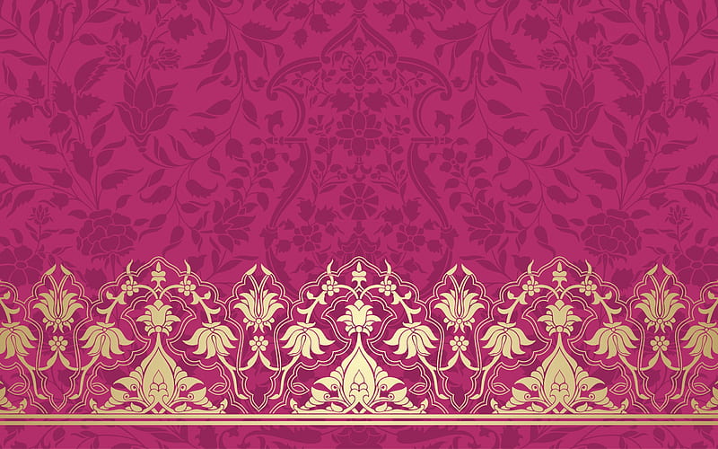 vintage pink texture, floral design, floral texture patterns, luxurious backgrounds, HD wallpaper