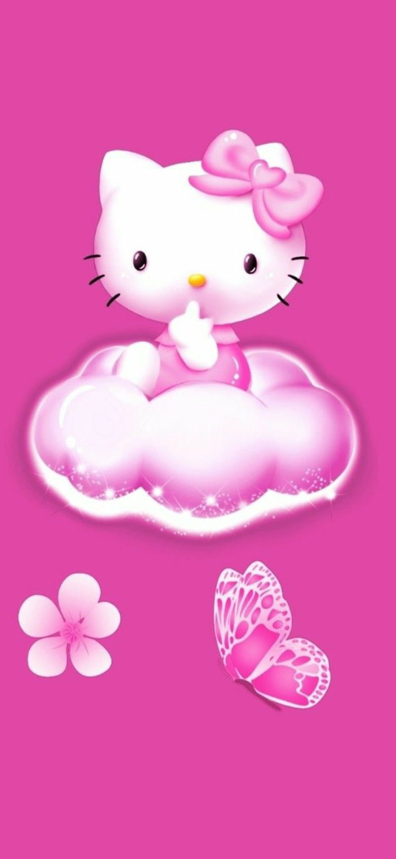 Hello Kitty Hearts iPhone Wallpapers Free Download