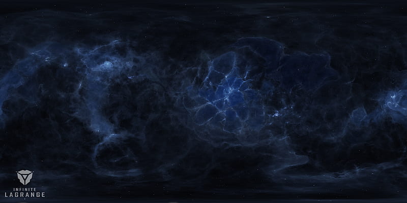 Skybox, stars, cosmic, fantasy, luminos, dark, tim barton, blue, HD wallpaper
