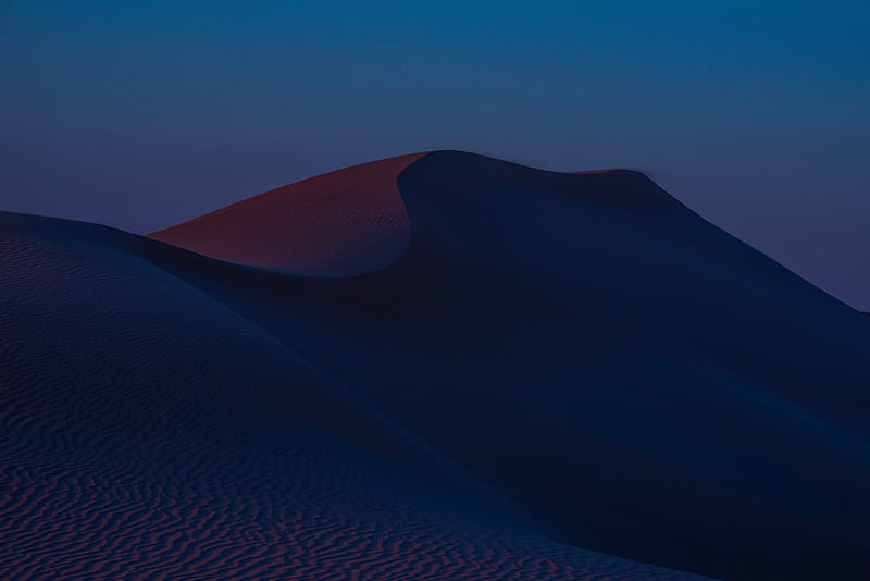 desert, hill, dusk, sand, dunes, HD wallpaper