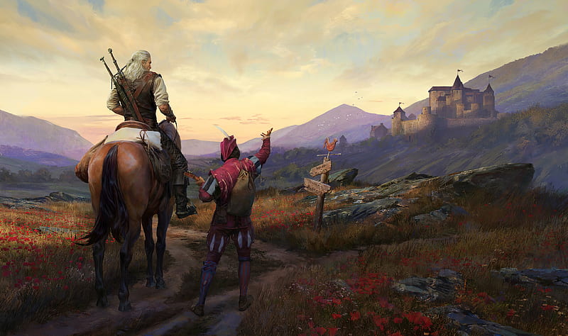 The Witcher, The Witcher 3: Wild Hunt, Dandelion (The Witcher), Geralt of Rivia, HD wallpaper