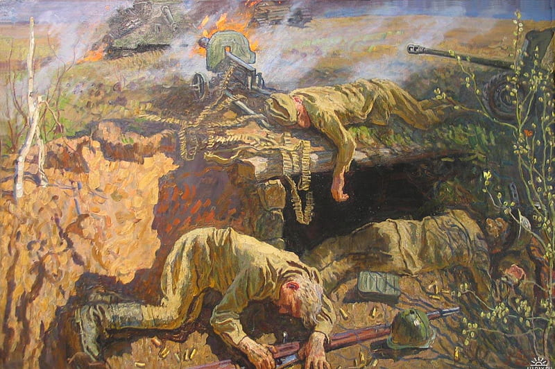 RUSSIAN SOLDIERS ON KURSK, kursk, russian, battle, ww2, HD wallpaper
