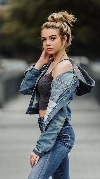 Model in denim shirt and jeans Stock Photo by ©fashionstock 109646770